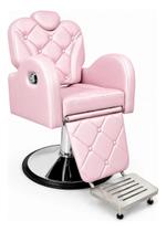 Cadeira Reclinável Hidráulica Salão De Beleza Estofado Rosa Cadeira Reclinável Hidráulica Salão De Beleza Estofado Rosa