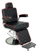 Cadeira Reclinável Hidráulico redondo Estofado Preta Croco Com Vermelho Cadeira Reclinável Hidráulico redondo Estofado Preta Croco Com Vermelho