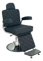 Cadeira Reclinável Hidráulico redondo Preta Acetinado