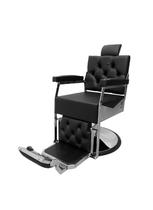 Cadeira Reclinável Kigman retrô Para salões e barbearia Cor Preto Cadeira Reclinável Kigman retrô Para salões e barbearia Cor Preto