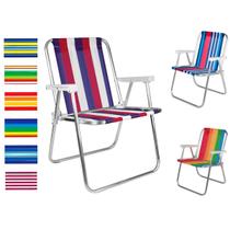 Cadeira Reclinável Praia Alumínio 4 Posições Belfix (Sortido Colorida) - BEL FIX