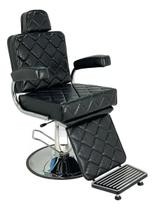 Cadeira Reclinável Suíça Com Base Hidráulica Estofado Preto croco