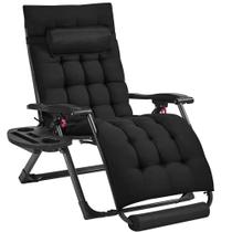 Cadeira Reclinável Zero Gravity 29" com Almofada e Porta-Copos Yaheetech