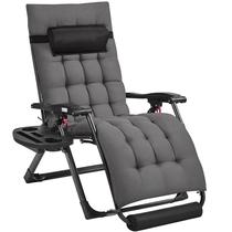 Cadeira Reclinável Zero Gravity Dobrável Yaheetech 26" Cinza Cadeira Reclinável Zero Gravity Dobrável Yaheetech 26" Cinza