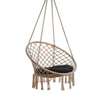 Cadeira Rede Balanço Suspensa Almofada Trançada Decoraçao Teto Varanda Sacada Jardim Quintal Leitura Descanso Cadeira Rede Balanço Suspensa Almofada Trançada Decoraçao Teto Varanda Sacada Jardim Quintal Leitura Descanso