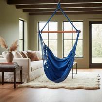 Cadeira Rede Balanço Suspensa S/ Almofada Azul Caneta