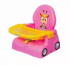 Cadeira Refeição Bebê Rosa Portátil Girafa - Magic Toys