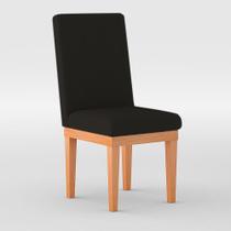 Cadeira Reforçada Para Mesa De Jantar Decorativa Cor:Preto