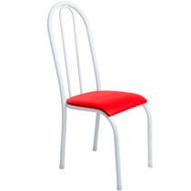Cadeira Requinte Branco/Vermelho 11428 - Wj Design