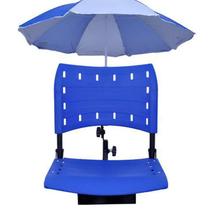 Cadeira Rio Mar Dobrável PVC para Barco com Suporte de Guarda Sol