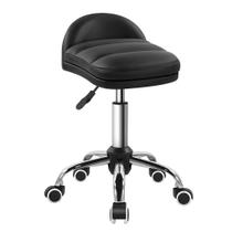 Cadeira Rolling Stool BFTOU preta com altura ajustável com roda