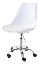 Cadeira Saarinen Assento em Polipropileno cor Branco com Base Cromada - 45063