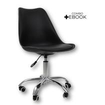 Cadeira Saarinen Office Base Cromada Com Rodizio Giratória com Ebook