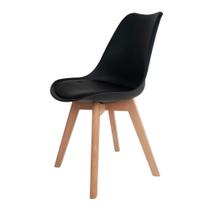 Cadeira Saarinen Pp Preto Wood Cadeira Saarinen Pp Preto Wood