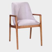 Cadeira Sabadell Estrutura Imbuia Vários Tecidos em Linho e Veludo - Datelli Design