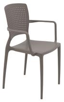 Cadeira safira em polipropileno e fibra de vidro com bracos tramontina