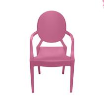 Cadeira Sala de Estar Invisible Kids Cor Rosa Com Branco