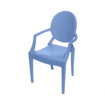 Cadeira Sala de Estar Invisible Kids na Cor Azul Com Branco