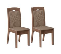 Cadeira Sala de Jantar 02 un Bélgica Camurça e Amendoa Cadeira Sala de Jantar 02 un Bélgica Camurça e Amendoa