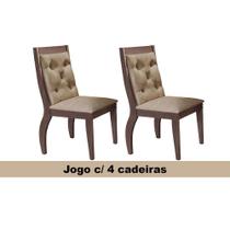 Cadeira Sala de Jantar Ágata CF Kit 4 Un Café/Chocolate - Rufato