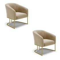 Cadeira Sala De Jantar Base Industrial Dourado Kit 2 Stella Suede D03 - D'rossi Cor Marrom Rato Cadeira Sala De Jantar Base Industrial Dourado Kit 2 Stella Suede D03 - D'rossi Cor Marrom Rato
