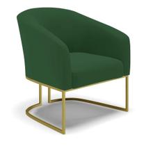 Cadeira Sala De Jantar Base Industrial Dourado Stella Veludo D03 - D'rossi Cor Verde Cadeira Sala De Jantar Base Industrial Dourado Stella Veludo D03 - D'rossi Cor Verde
