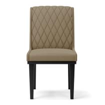 Cadeira Sala De Jantar Base Madeira Preto Kit 4 Sofia Suede D03 - D'rossi Cor Marrom Rato Cadeira Sala De Jantar Base Madeira Preto Kit 4 Sofia Suede D03 - D'rossi Cor Marrom Rato