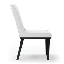 Cadeira Sala De Jantar Base Madeira Preto Sofia Sintético D03 - D'rossi Cor Branco Cadeira Sala De Jantar Base Madeira Preto Sofia Sintético D03 - D'rossi Cor Branco