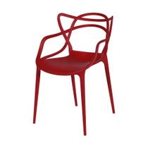 Cadeira Sala de Jantar C/ Braço 54X43X83,5Cm Vermelho