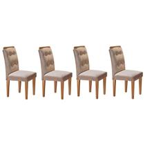Cadeira Sala de Jantar Imperatriz Kit 4 Un Imbuia/Linho Turim - Rufato