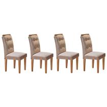 Cadeira Sala de Jantar Imperatriz Kit 4 Un Imbuia/Linho Turim - Rufato