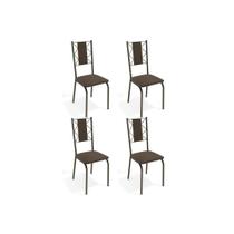 Cadeira Sala de Jantar Lisboa 4C076 Aço Kit 4 Uni Bronze/Marrom 21 - Kappesberg Cadeira Sala de Jantar Lisboa 4C076 Aço Kit 4 Uni Bronze/Marrom 21 - Kappesberg