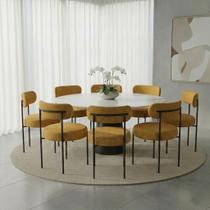Cadeira Sala de Jantar Margara Kit 8 em Aço Preto Napoli Hidrorepelente D03 - D Rossi Cadeira Sala de Jantar Margara Kit 8 em Aço Preto Napoli Hidrorepelente D03 - D Rossi