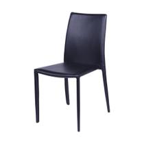 Cadeira Sala De Jantar material ecológico Preto - Or Design