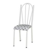 Cadeira Sala de Jantar Metal Branco Tampo Com Espuma Cadeira Sala de Jantar Metal Branco Tampo Com Espuma