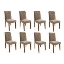 Cadeira Sala de Jantar Nicole Kit 8 Un Savana/Suede Joli - Cimol Cadeira Sala de Jantar Nicole Kit 8 Un Savana/Suede Joli - Cimol