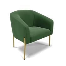 Cadeira Sala De Jantar Pé De Ferro Dourado Stella Suede D03 - D'rossi Cor Verde Cadeira Sala De Jantar Pé De Ferro Dourado Stella Suede D03 - D'rossi Cor Verde