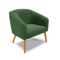Cadeira Sala De Jantar Pé Palito Castanho Stella Suede Cor Verde