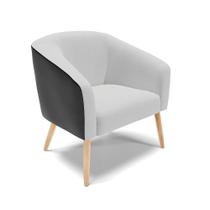 Cadeira Sala De Jantar Pé Palito Natural Stella Pto/linho D03 - D'rossi Cor Cinza