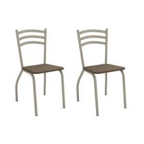 Cadeira Sala de Jantar Portugal 2C007NK Aço Kit 2 Un Niquel/Suede Cappuccino - Kappesberg Cadeira Sala de Jantar Portugal 2C007NK Aço Kit 2 Un Niquel/Suede Cappuccino - Kappesberg