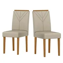 Cadeira Sala Jantar Amanda Kit 2 Ype/Veludo Nude Cadeira Sala Jantar Amanda Kit 2 Ype/Veludo Nude