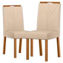 Cadeira Sala Jantar Anitta Kit 2 Ype/Linho Palha Cadeira Sala Jantar Anitta Kit 2 Ype/Linho Palha