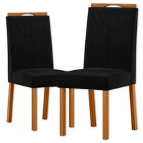 Cadeira Sala Jantar Anitta Kit 2 Ype/Veludo Preto Cadeira Sala Jantar Anitta Kit 2 Ype/Veludo Preto