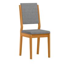 Cadeira Sala Jantar Carol Kit 2 Ype/Bouclé Cinza