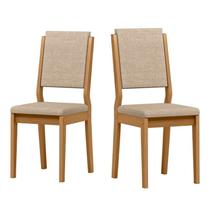 Cadeira Sala Jantar Carol Kit 2 Ype/Linho Areia