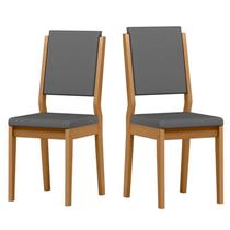 Cadeira Sala Jantar Carol Kit 2 Ype/Veludo Cinza