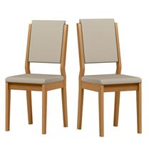 Cadeira Sala Jantar Carol Kit 2 Ype/Veludo Nude