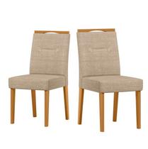 Cadeira Sala Jantar Lectus Kit 2 Ype/Linho Areia Cadeira Sala Jantar Lectus Kit 2 Ype/Linho Areia