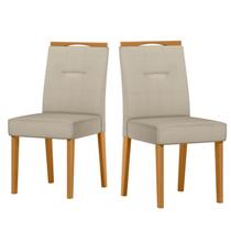 Cadeira Sala Jantar Lectus Kit 2 Ype/Veludo Nude Cadeira Sala Jantar Lectus Kit 2 Ype/Veludo Nude