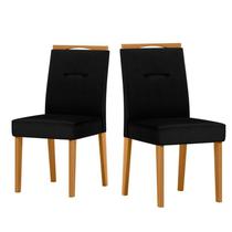 Cadeira Sala Jantar Lectus Kit 2 Ype/Veludo Preto Cadeira Sala Jantar Lectus Kit 2 Ype/Veludo Preto